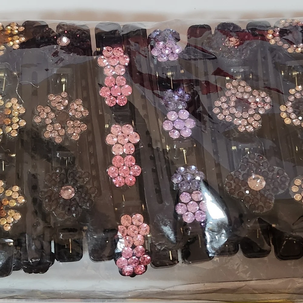 NWT Hair Accessory Hair‎ Clips: 20PCS Sparkling Crystal Stone Braided Barrettes